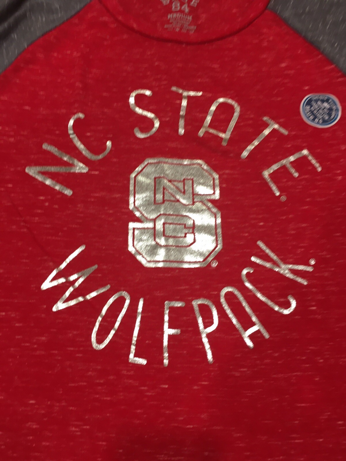 Juniors Blue 84 NC State Wolfpack Sunrise Foil Short Sleeve Tee Size Medium NWT