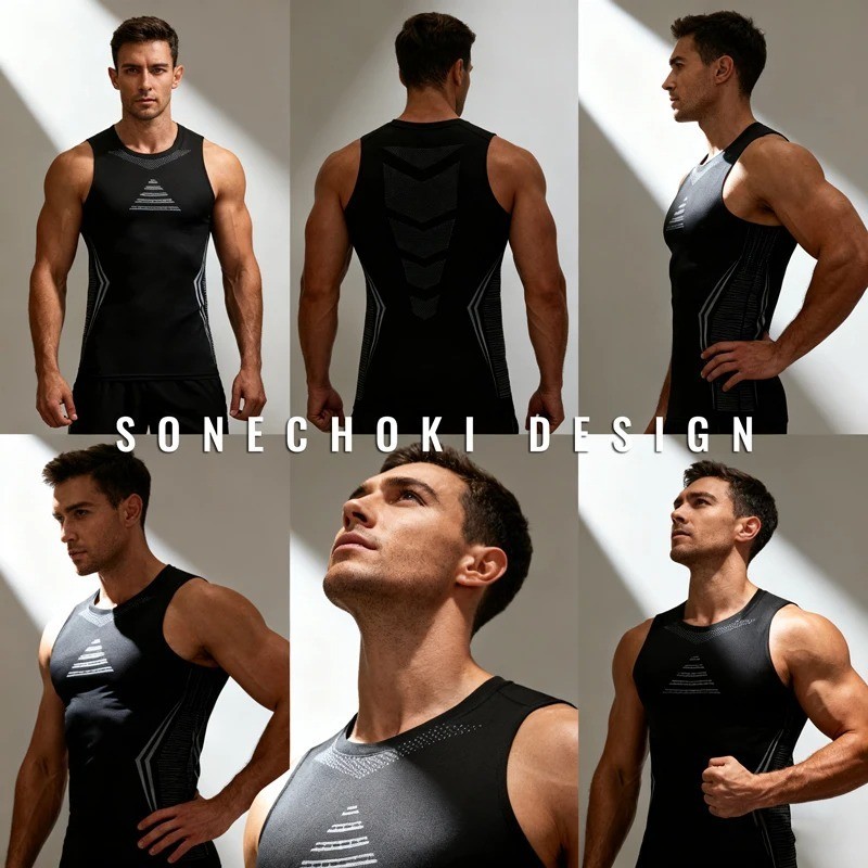 Mans Compression Tank Top Men Gym Shirt Sleeveless Quick Dry Sportswear Male Fit