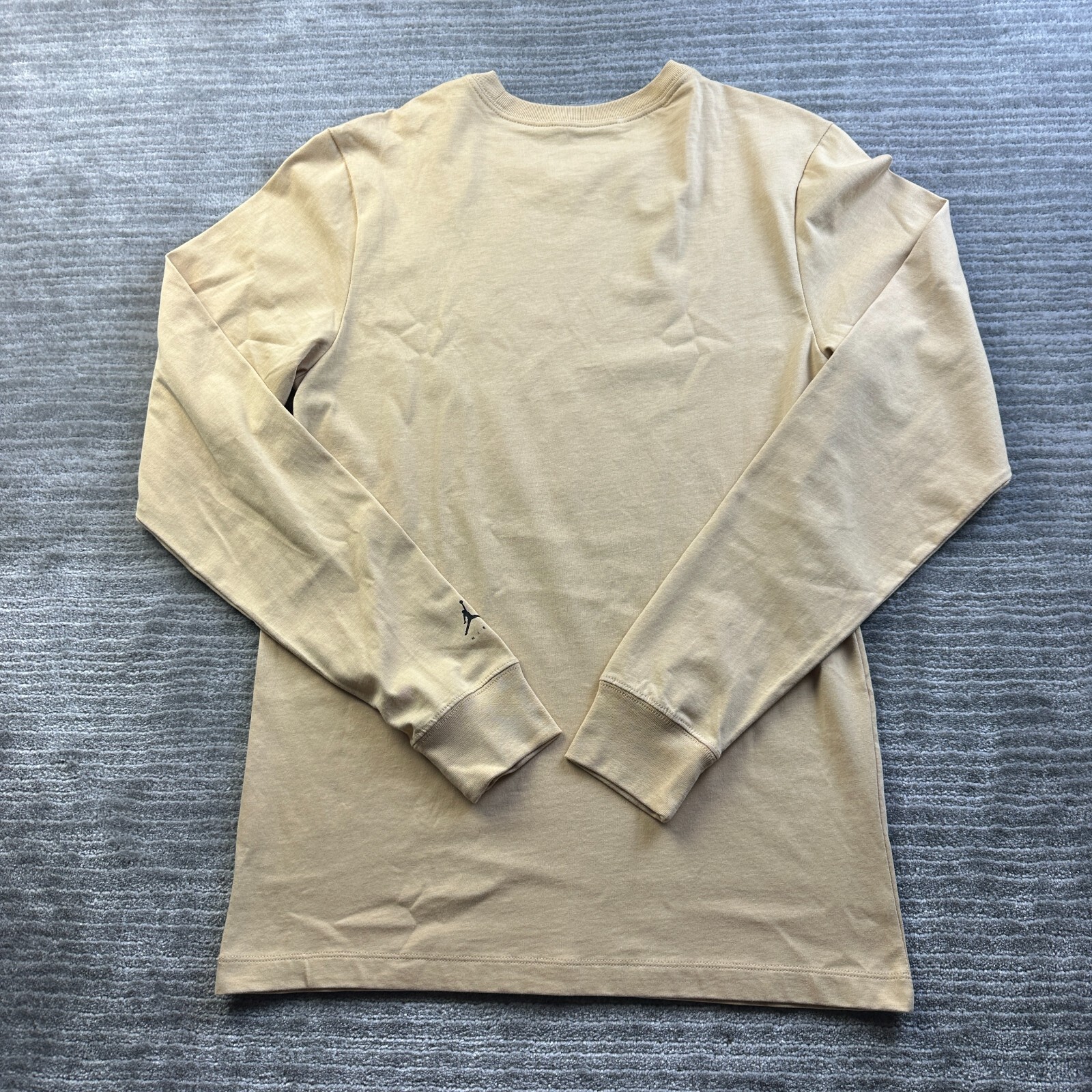 NEW Jordan Shirt Mens Small Beige Tan Long Sleeve Graphic Sneakerhead Jumpman