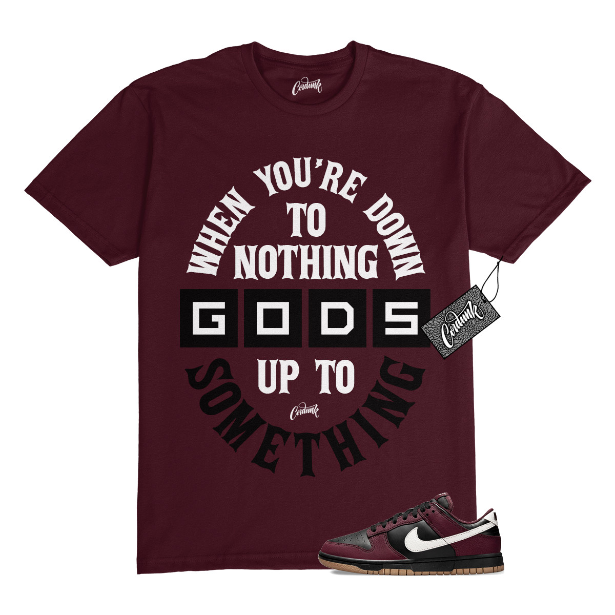 Dunk Burgundy Crush Black White Next Nature T Shirt Match DTN