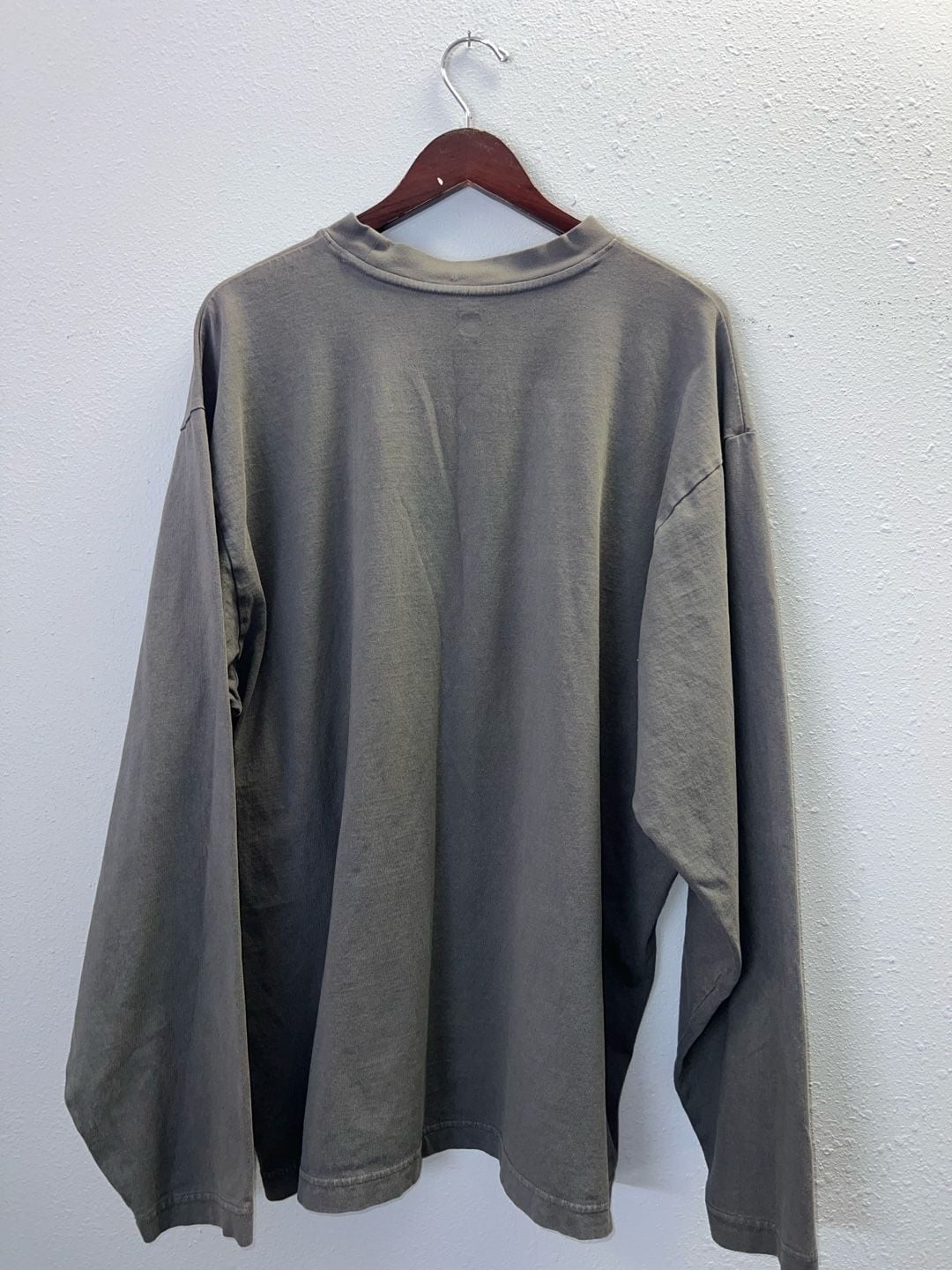Yeezy Gap Engineered by Balenciaga Long Sleeve Tee Shirt Grey Dark Oval XL