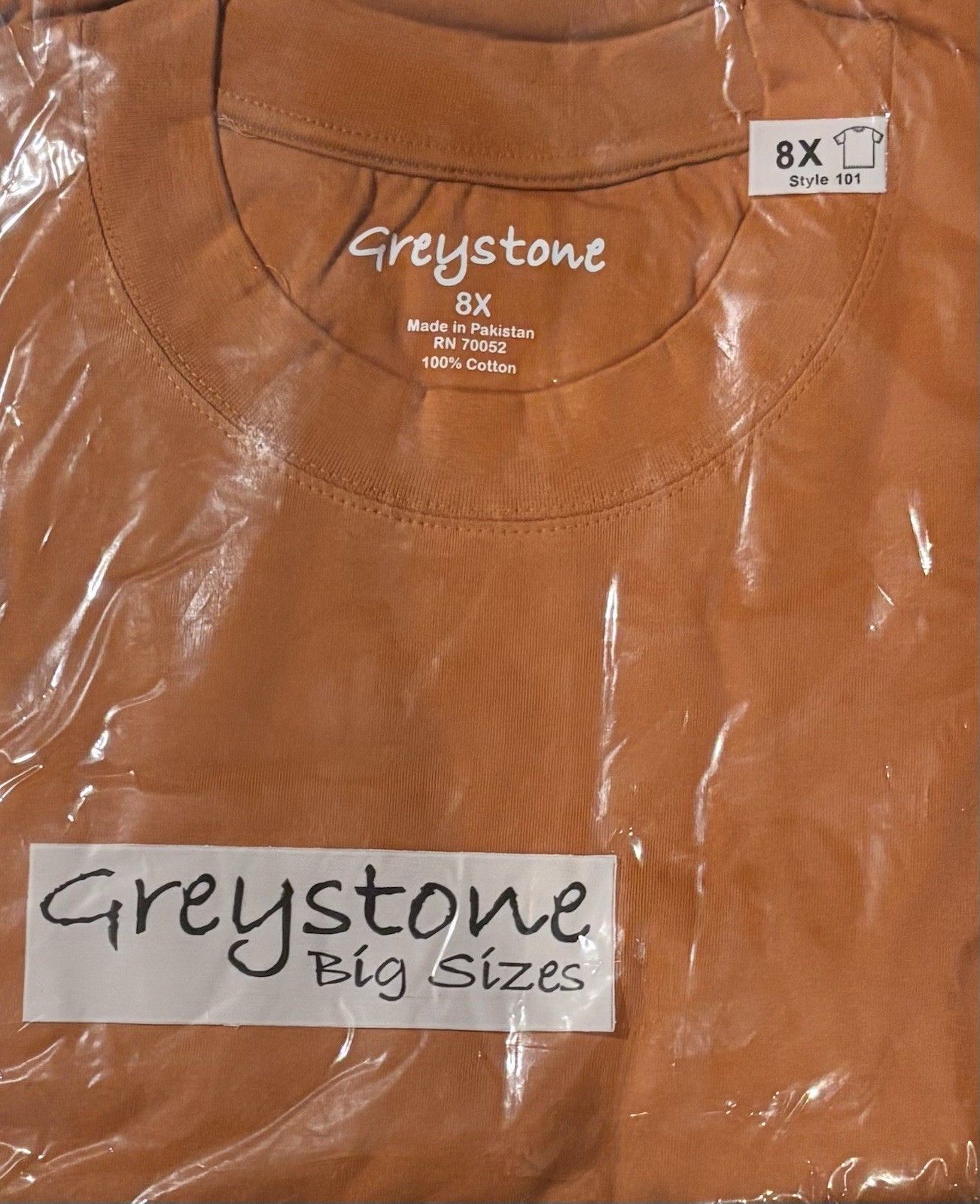 NWT Greystone Big & Tall Men’s Rust 8XL T-Shirt