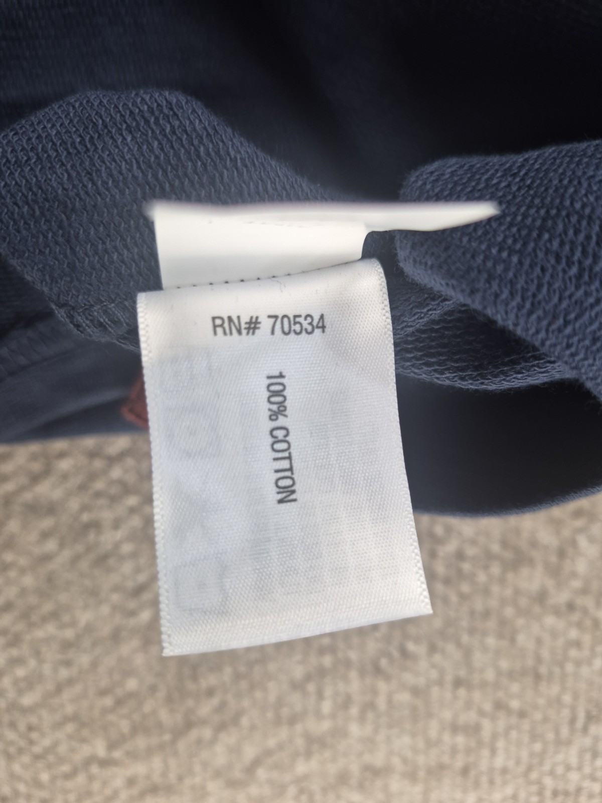 Orvis Midweight T-shirt Men Sz XXL Dark Navy/Peach Long Sleeves Cotton Pocket