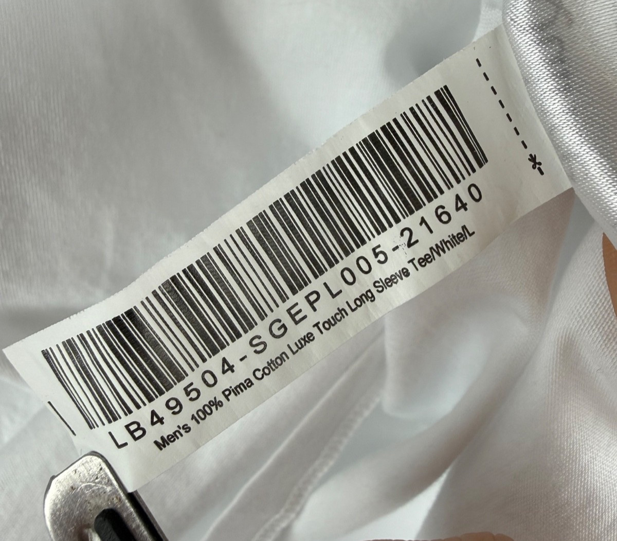 Quince Men’s White Long Sleeve 100% Pima Cotton Luxe Touch Tee Shirt Large L