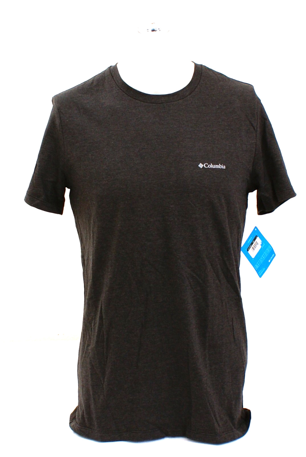 Columbia Men’s S Black Tri Blend Short Sleeve Tee T-Shirt Stretch in Fabric