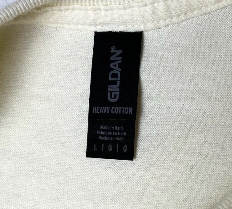 New Gildan Fall For Jesus T-Shirt Unisex Large Ivory He Never Leaves S/S Crew