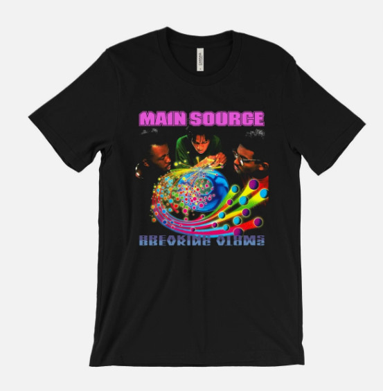 Main Source T Shirt – Breaking Atoms, Large Professor, Nas, Mobb Deep 90s Rap