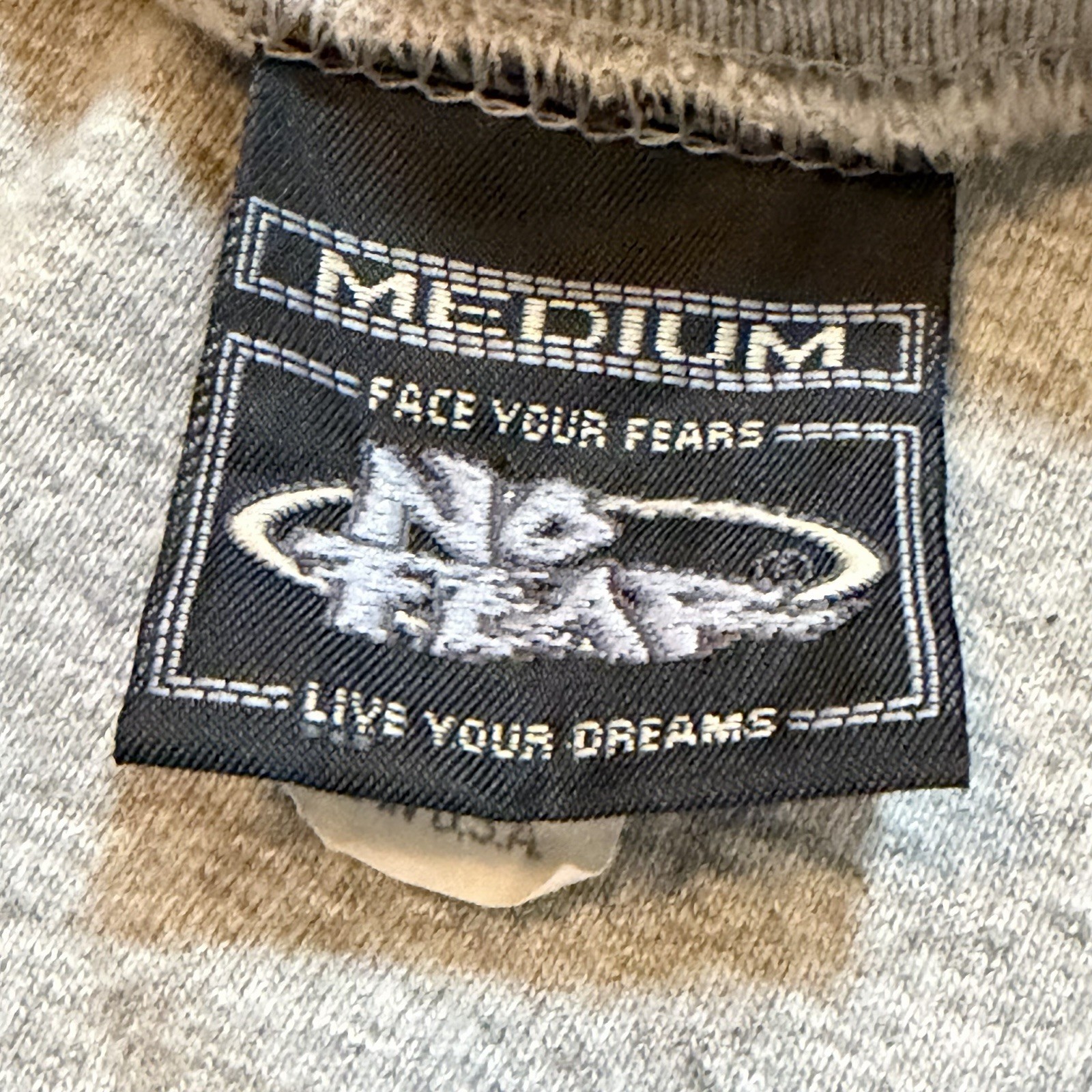 Vintage 90s NO FEAR Shirt Size Medium Longsleeve Eyes USA Made Streetwear