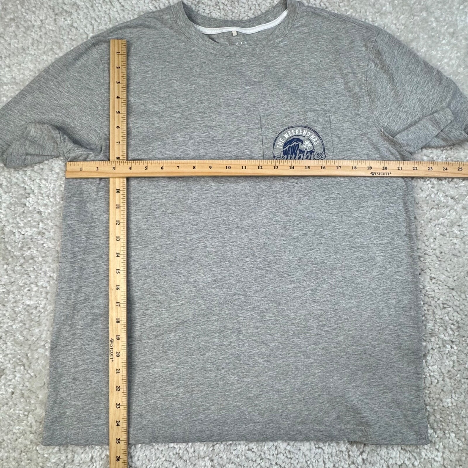 Chubbies The weekend Has Arrived Pocket Tee Gray Mens XL