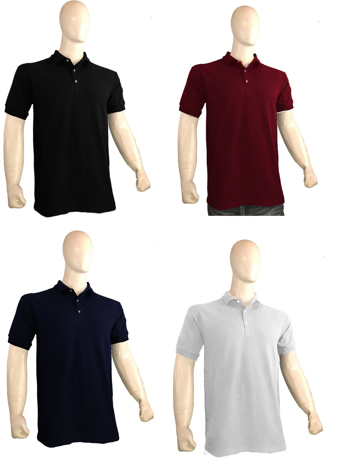 Styllion Big and Tall – Men’s Jersey Polo Shirts – Heavy Weight – Collar – PJSS