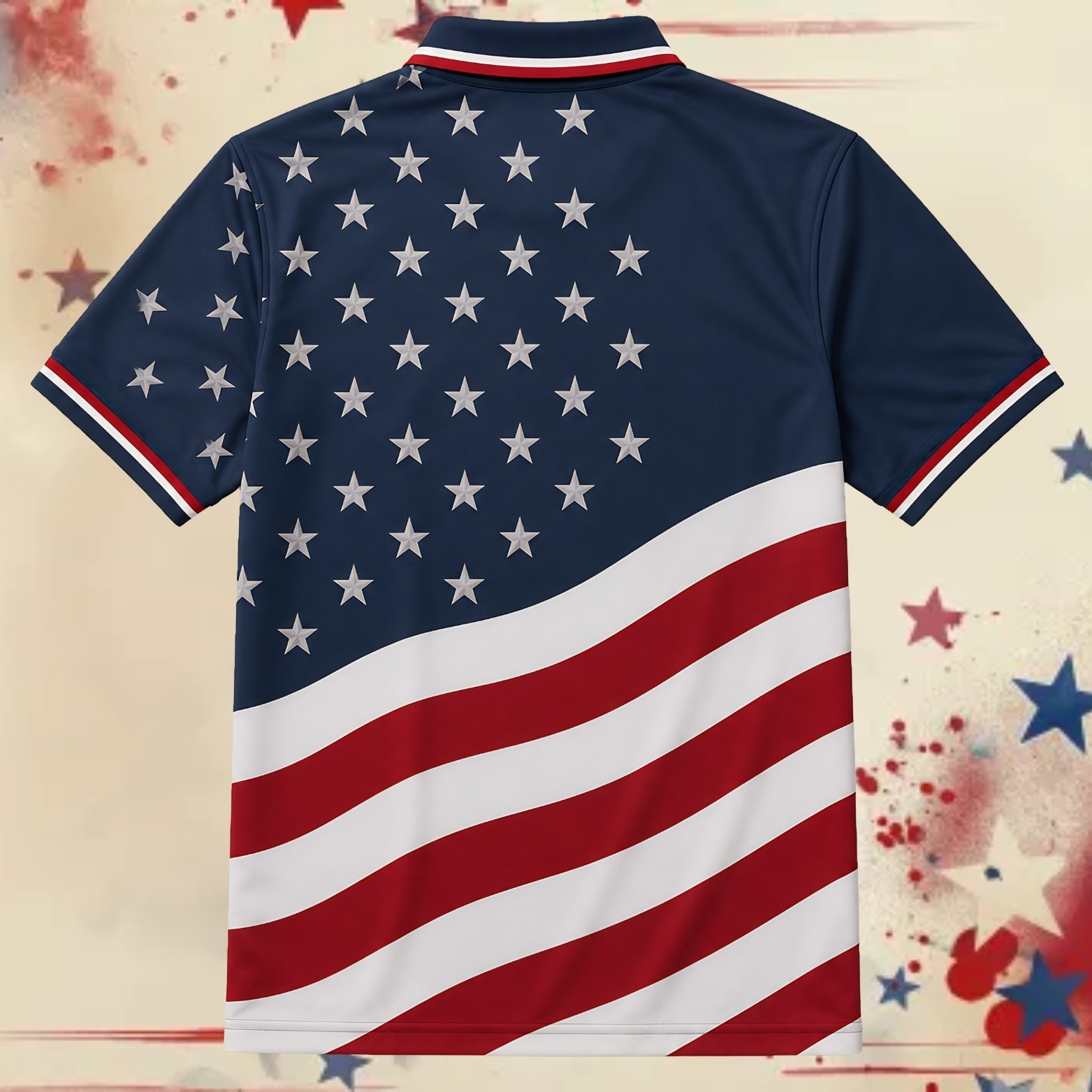 250 Years Bald Eagle US Flag Golf Polo, Patriotic 4th Of July Shirt (S-5XL)