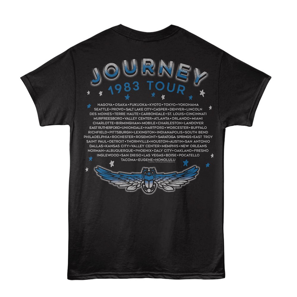 Journey 1983 Don’t Stop Believin Tour Locations Men’s T Shirt Band Music Merch