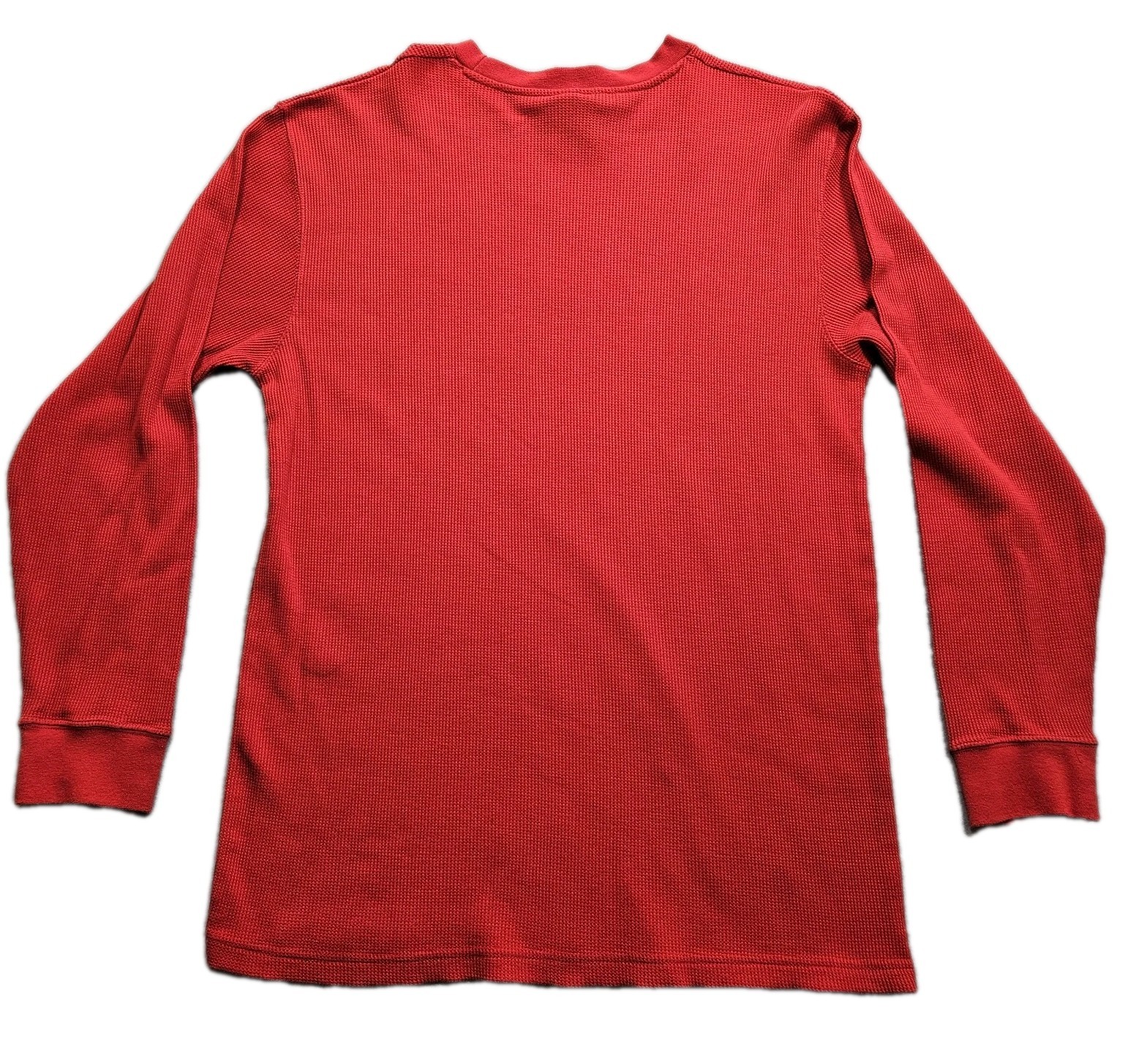 Southpole Waffle Knit Thermal Shirt Mens XL Fire Engine Red Fitted Slim Classic