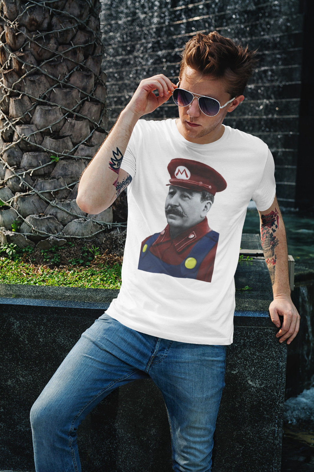 Super Mario Joseph Stalin T-Shirt Unisex Adult Cotton Sizes Nintendo Switch New