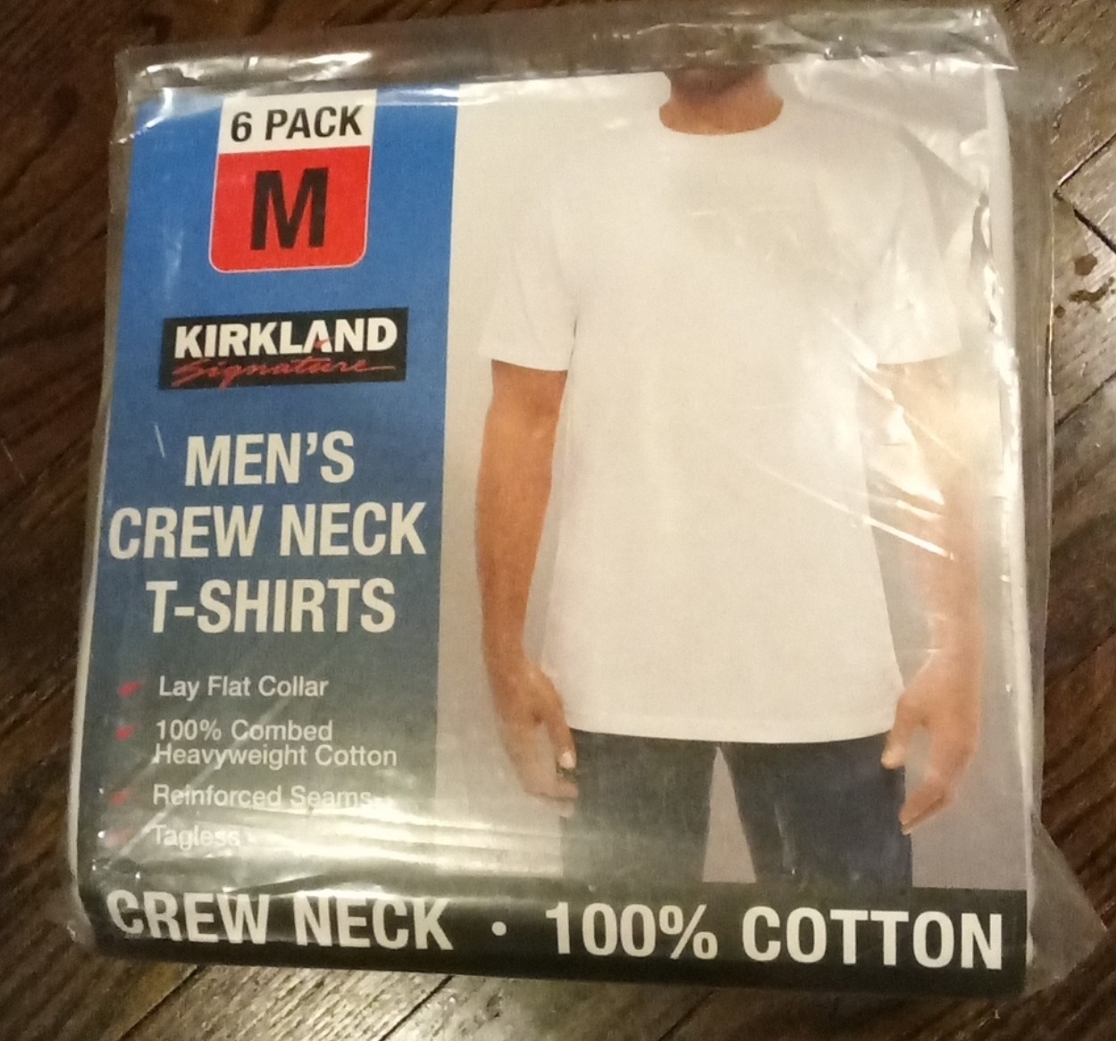 NEW 6 pack of Kirkland T Shirts men’s White Crew Neck 100% Cotton Tees PICK SIZE