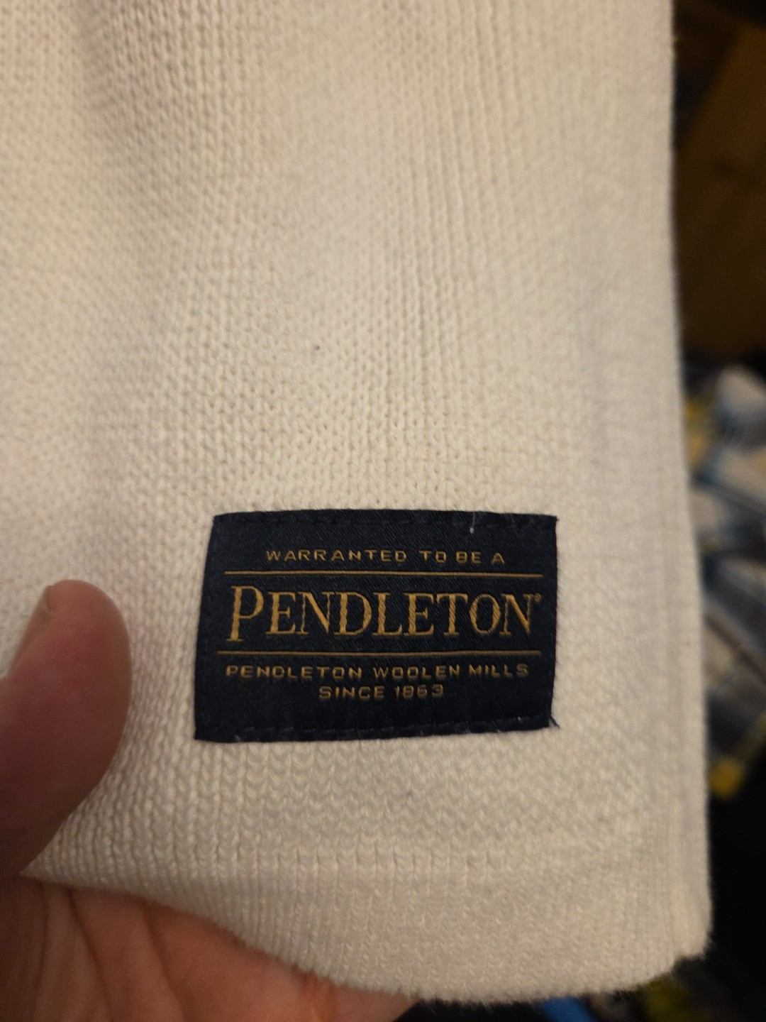 vintage pendleton wool Brand Aztec Style Single Stitch Crewneck Sweat Shirt
