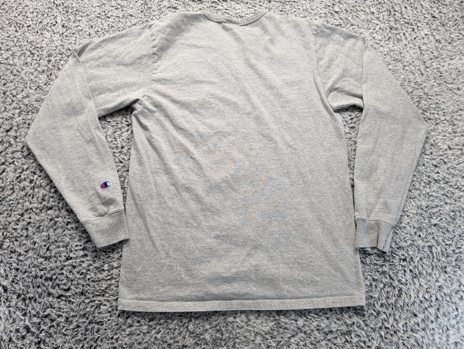 Champion Shirt Mens Medium Gray Embroidered Logo Casual Athleisure Normcore Tee