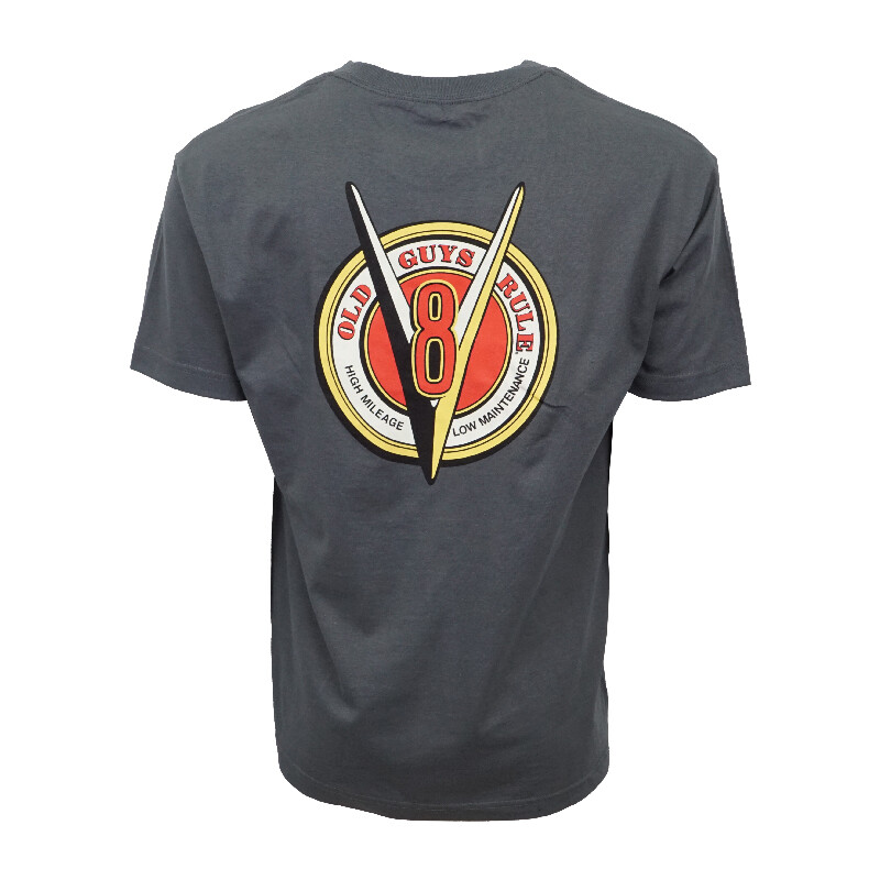 OLD GUYS RULES MENS V8 HIGH MILAGE LOW MAINTENANCE TEE