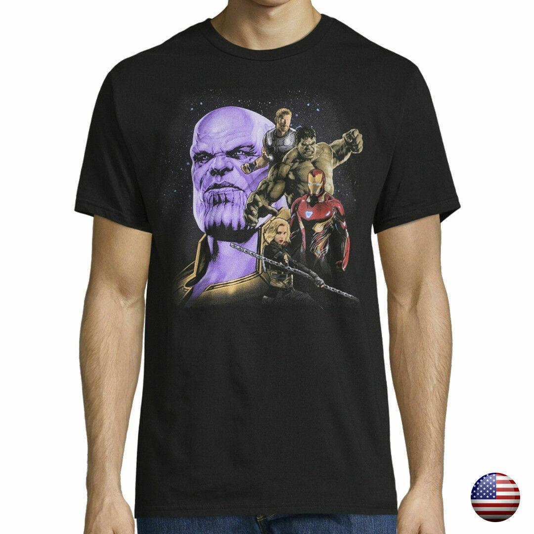 NWT AVENGERS INFINITY WAR THANOS MOVIE SUPERHERO MARVEL SHORT SLEEVE T-SHIRT M L