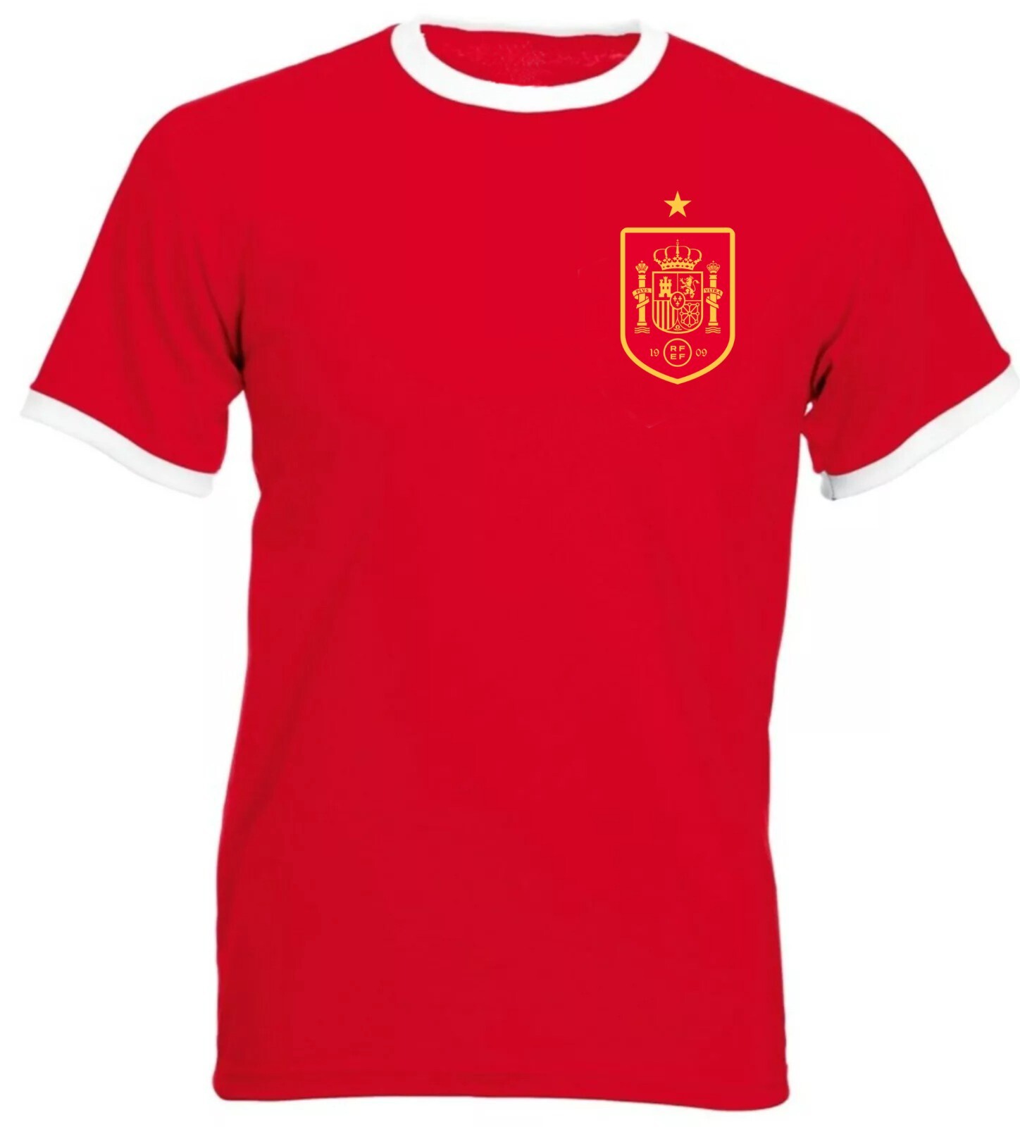 Spain Football Team Logo Ringer T shirt, Sports Day, Soccer Wear