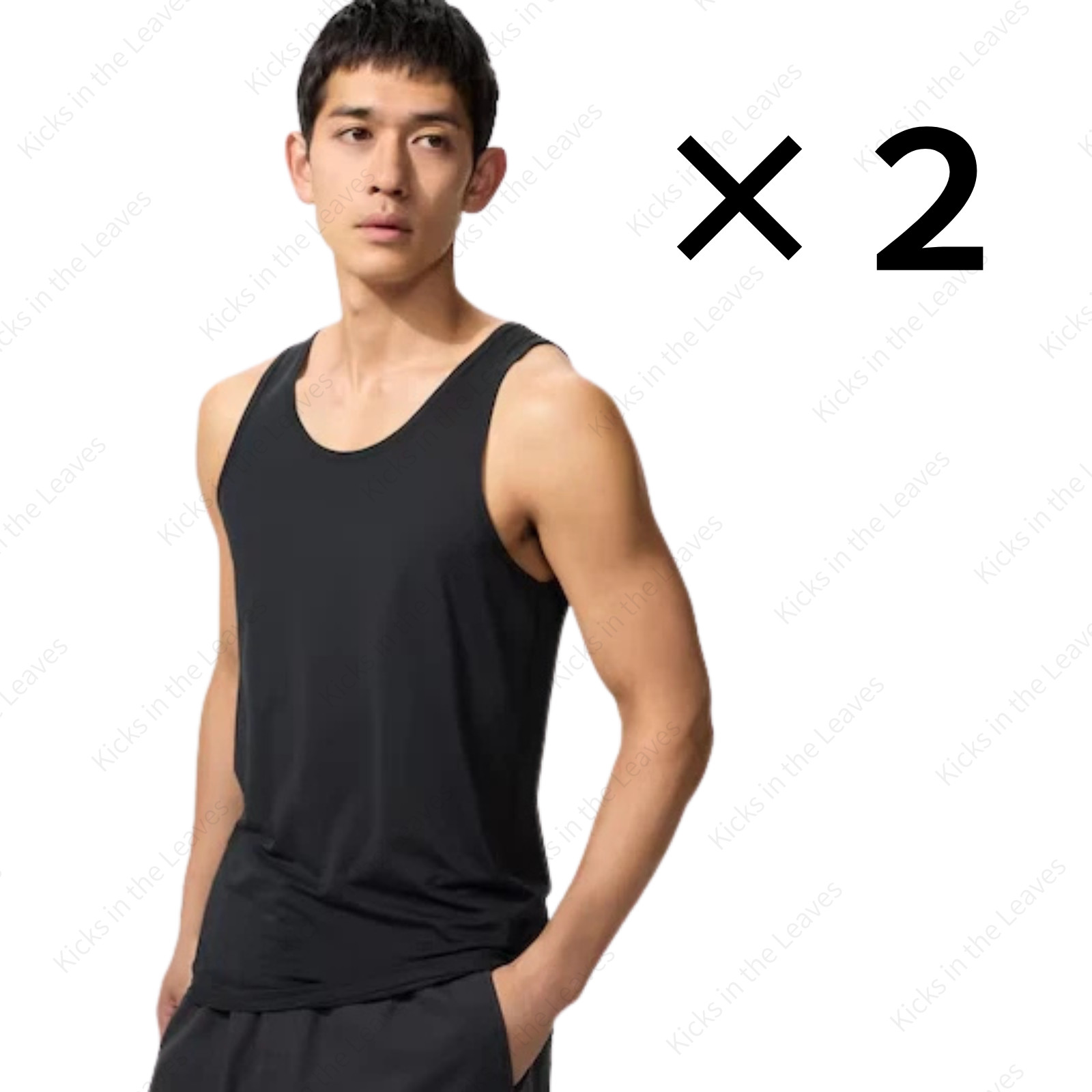 [2PCS SAME COLOR] UNIQLO AIRism Deodorant Mesh Tank Top XS-4XL Japan Size Men