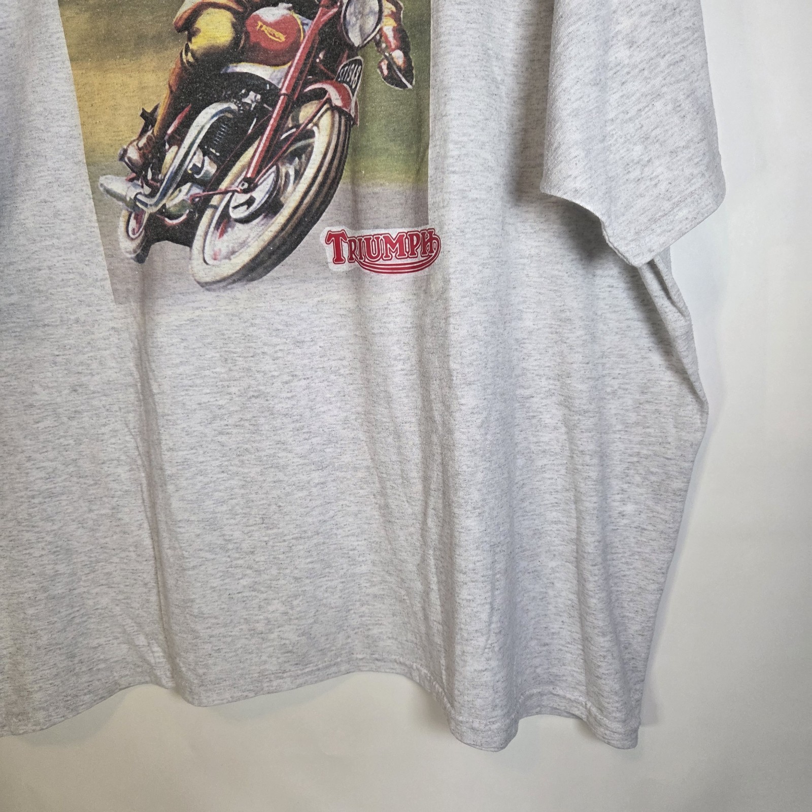 Triumph Motorcycle 3XL Gray Hanes Comfortblend Tshirt Vintage 80s