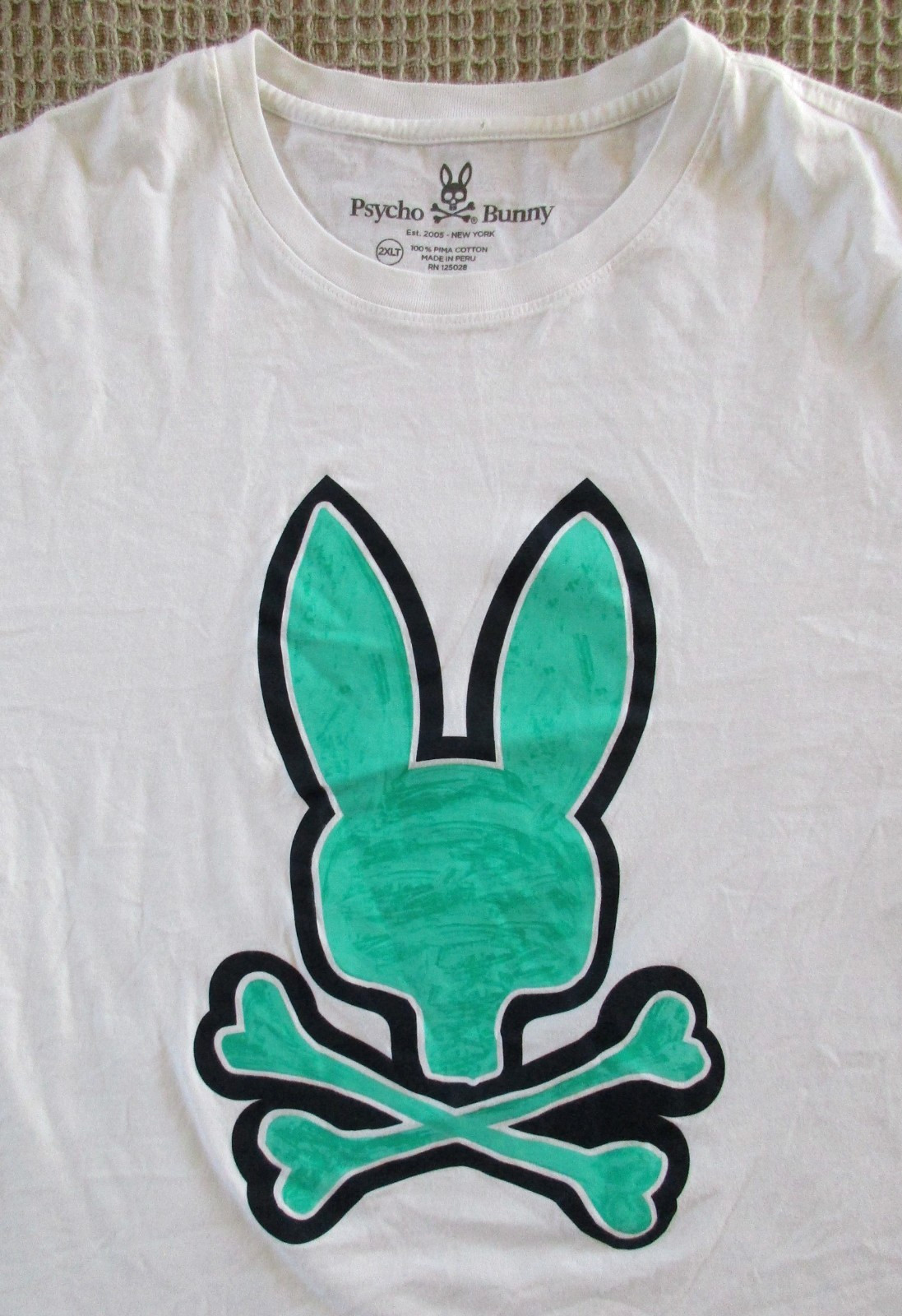 Psycho Bunny T Shirt Men’s 2XLT Crossbones Logo Preppy Smart Casual Gorpcore