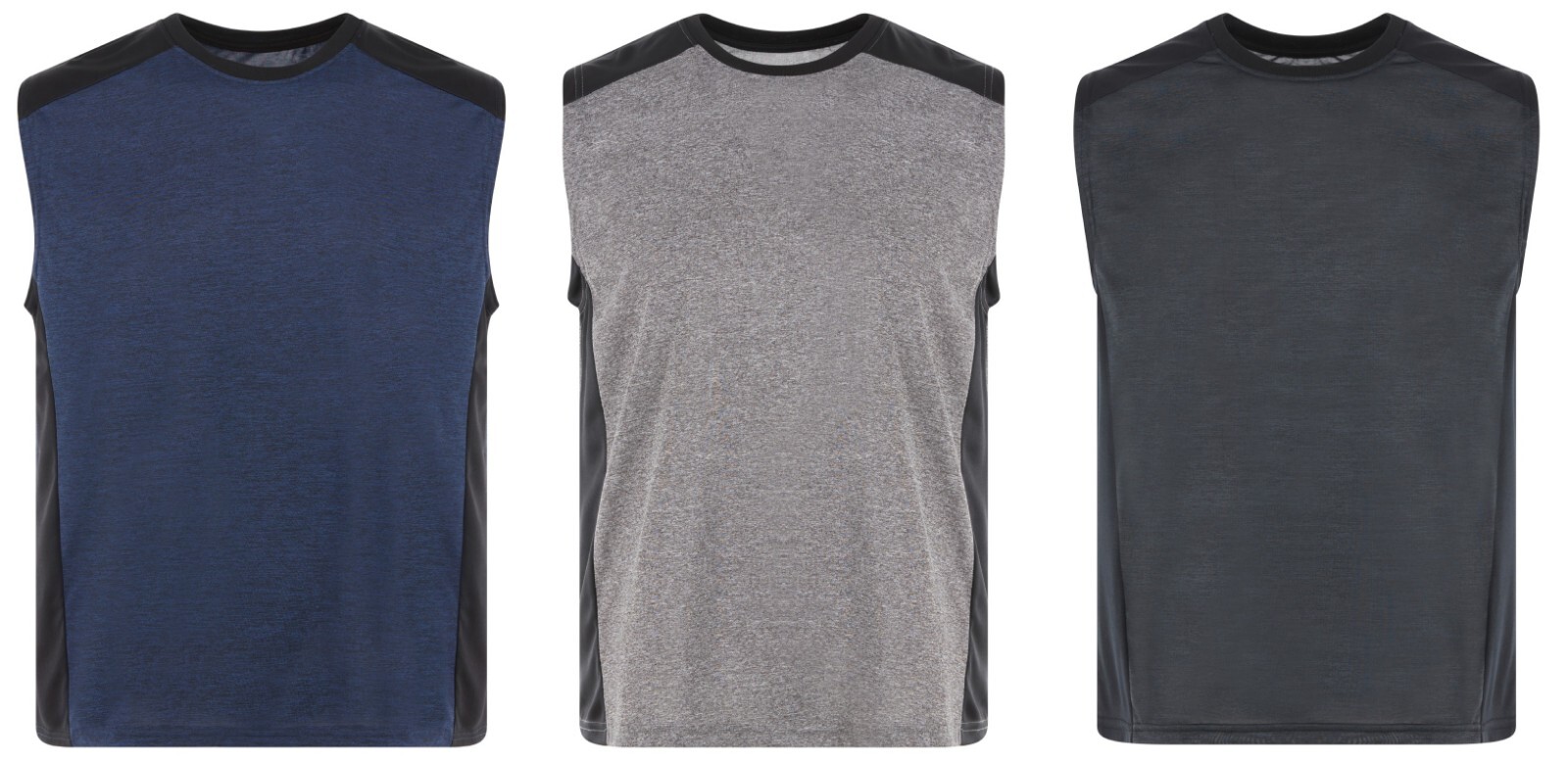 Mens Sleeveless Muscle Tee Performance Solid Blank Tank T Shirt Summer Gym Top