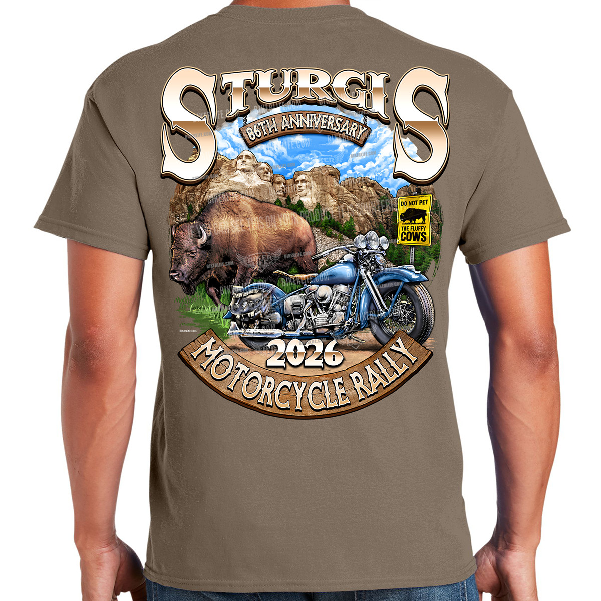 T-Shirt 2026 Sturgis Motorcycle Rally Rushmore Bison Limited Edition No Harley