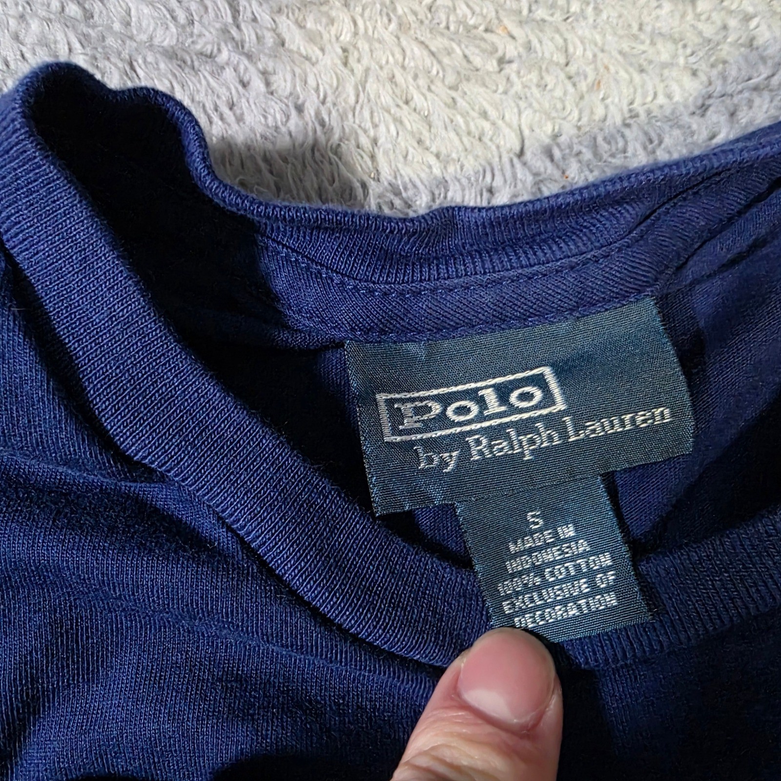 Polo Ralph Lauren Mens S/M 2pk T-Shirt Black Navy Blue Embroidered Pony Logo