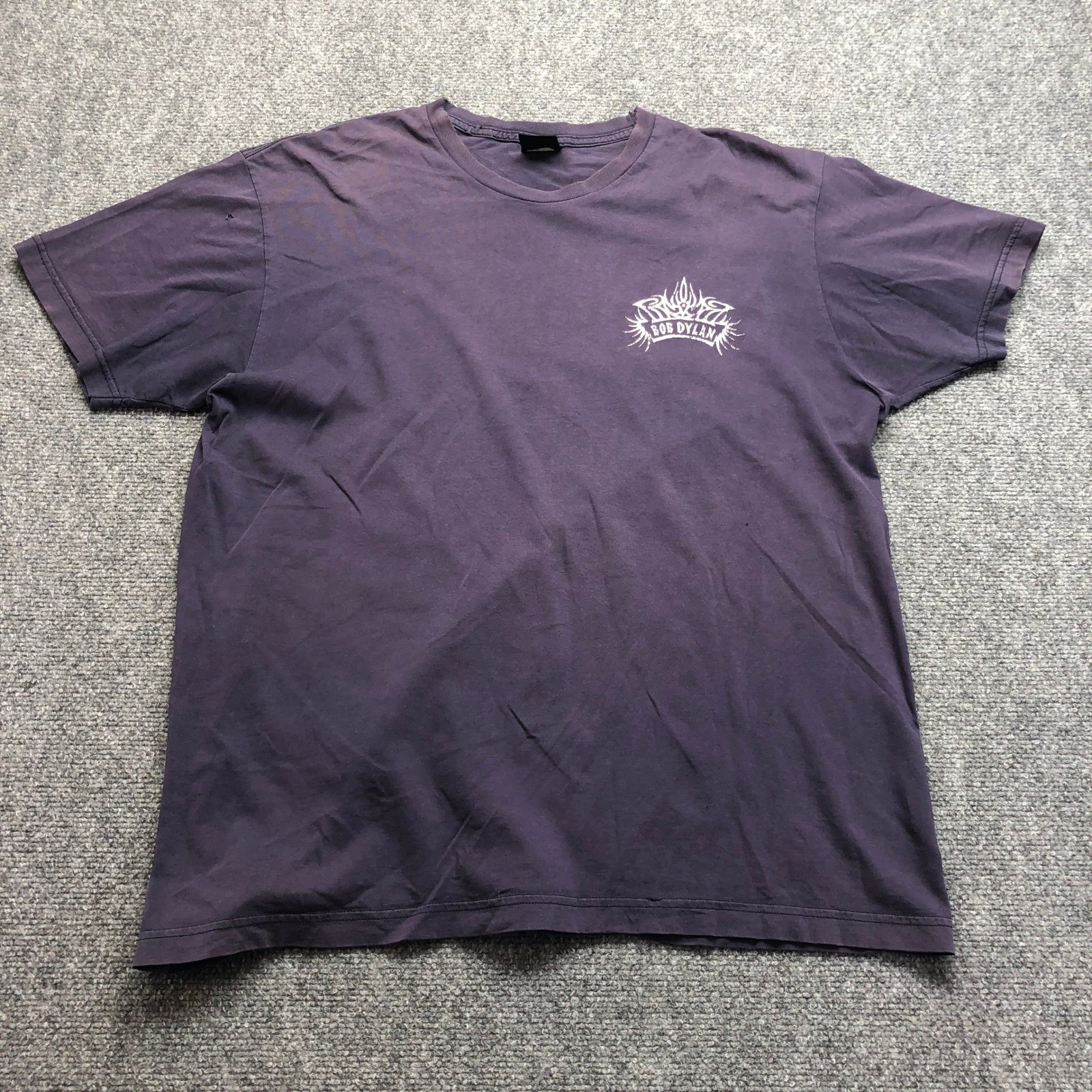 Bob Dylan Reign & Shine Graphic T-Shirt Mens Purple Tribal Eye Logo Tee