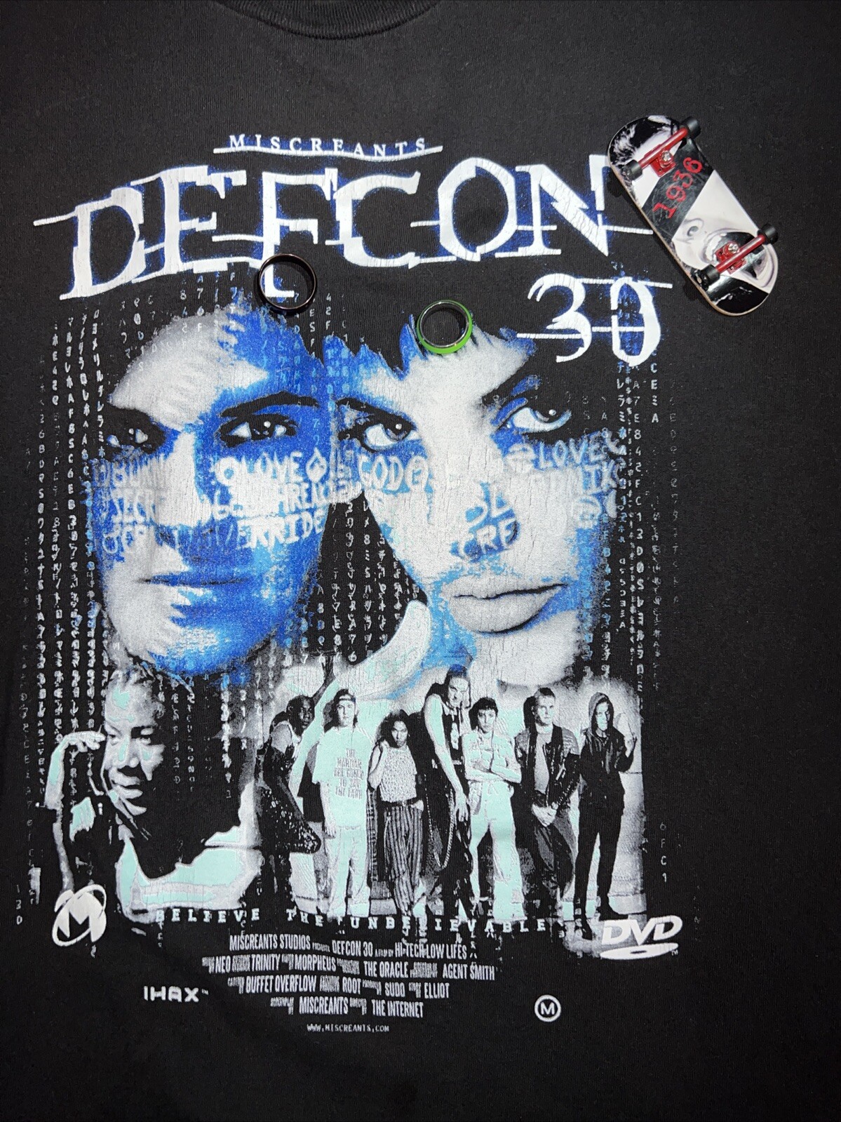 Defcon 30 Miscreats XL T-shirt Angelina Joely Sick Boy Hackerz MatrixCode