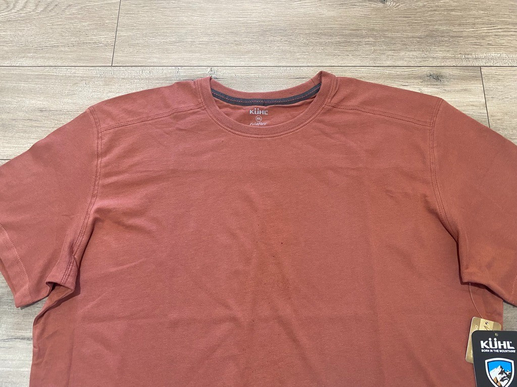 Kuhl Bravado T-Shirt Mens XXL Wildfibre Organic Cotton Outdoor Sundried Tomato