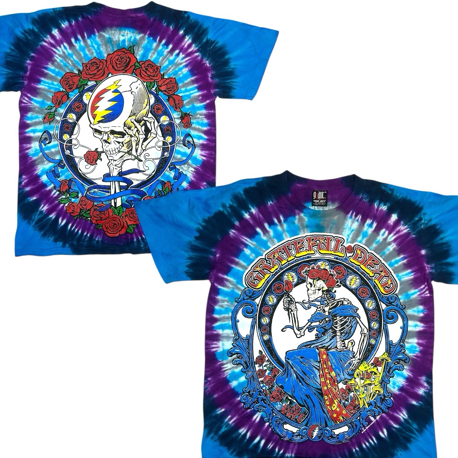 Grateful Dead Modern AOP Single Stitch Double Sided Tie Dye Mens shirt XL