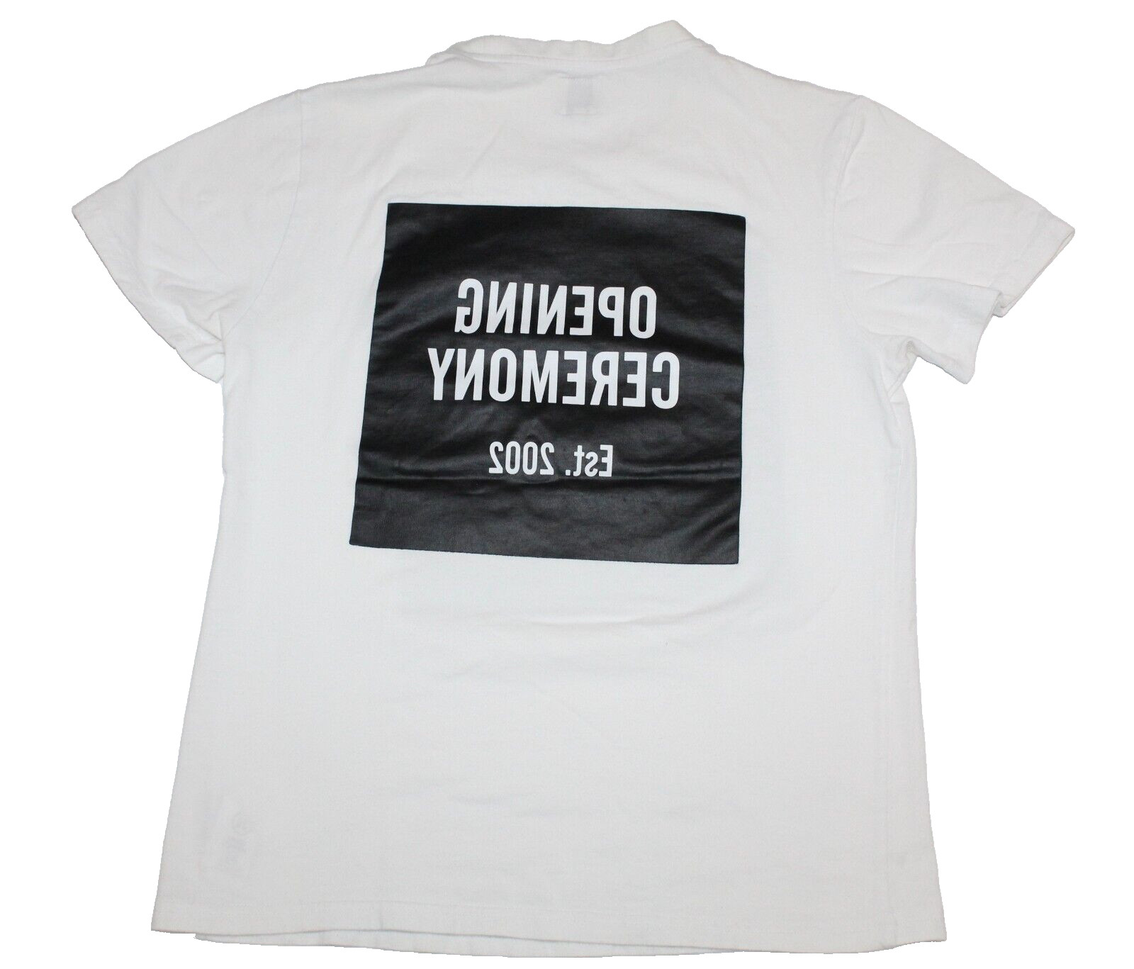 Opening Ceremony Reverse Box Logo Double Sided Mens size S white & black