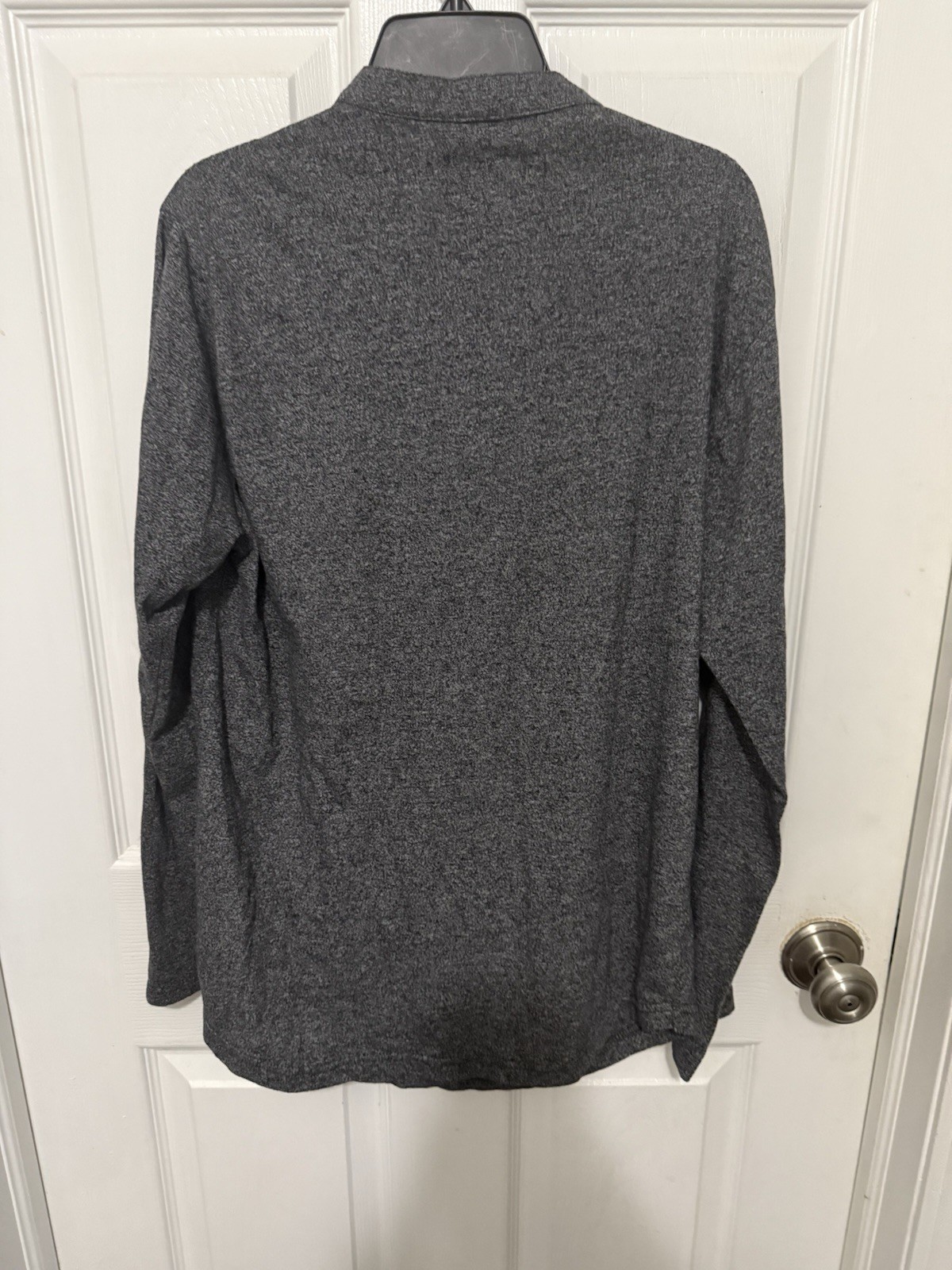 Zara Long Sleeve T-Shirt Button Neck Gray Mens Sz M Casual Preppy Minimalist