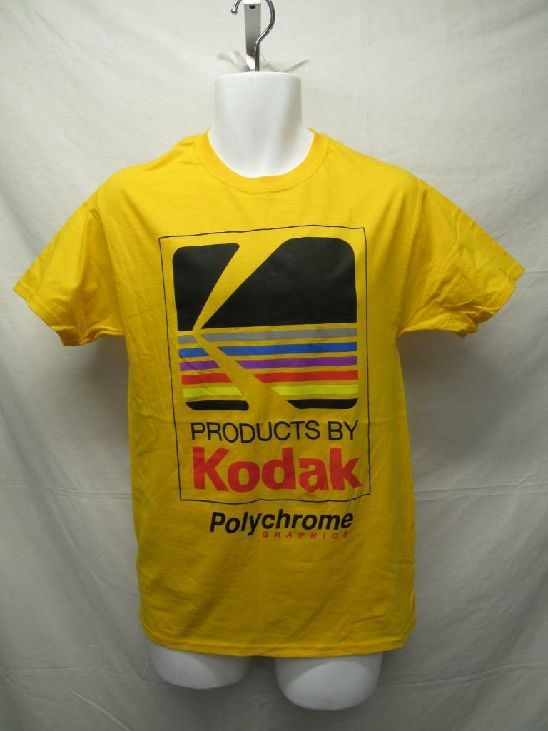 New Kodak Polychrome Mens Sizes S-M-L-XL Yellow Licensed Shirt