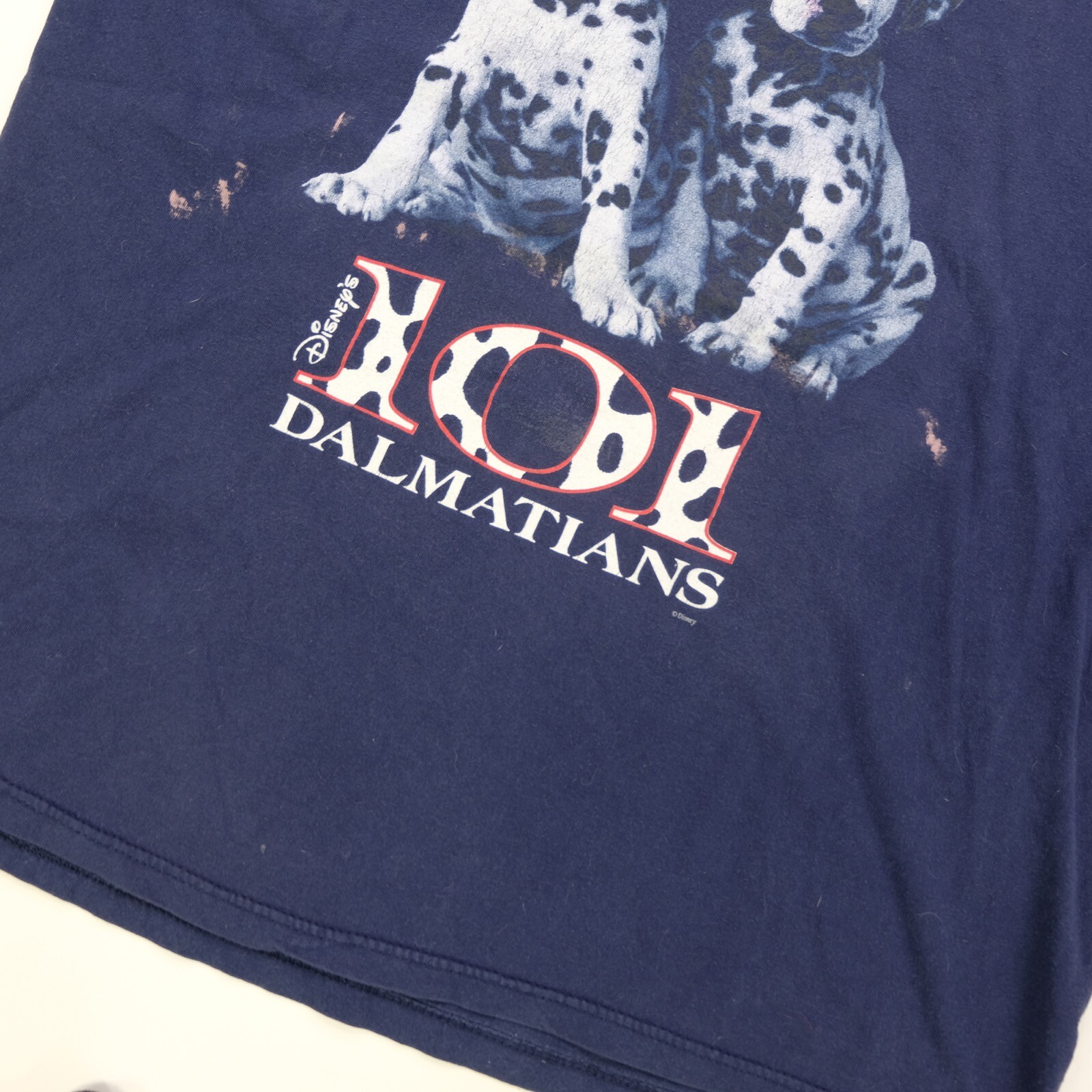 Rare Vintage DISNEY’S 101 Dalmatians Dog Film Movie Promo T Shirt 2000s Navy XL