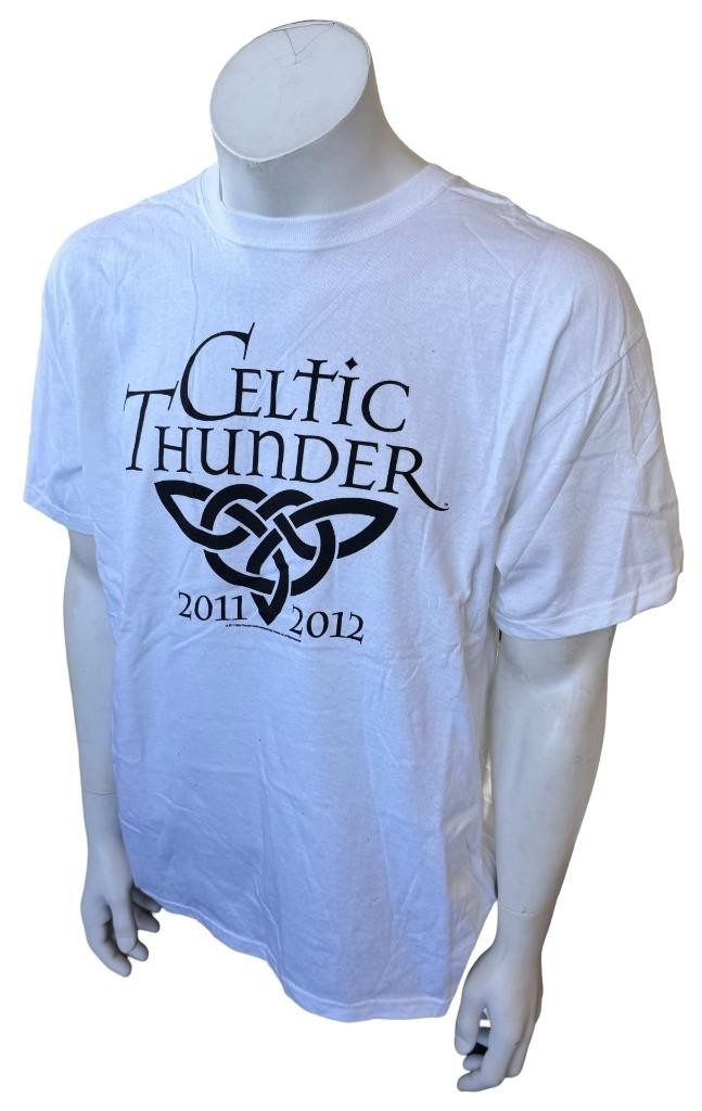 Anvil Men’s Celtic Thunder Local Crew 2011-2012 Tour White Shirt Size Large
