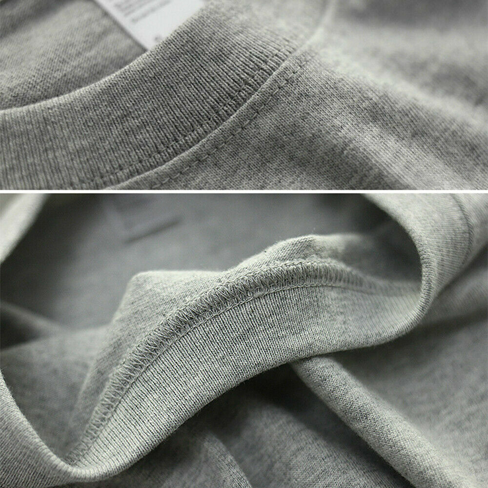 Men’s 100% Cotton Thick Crew Neck Short Sleeve T-Shirt With Pockets