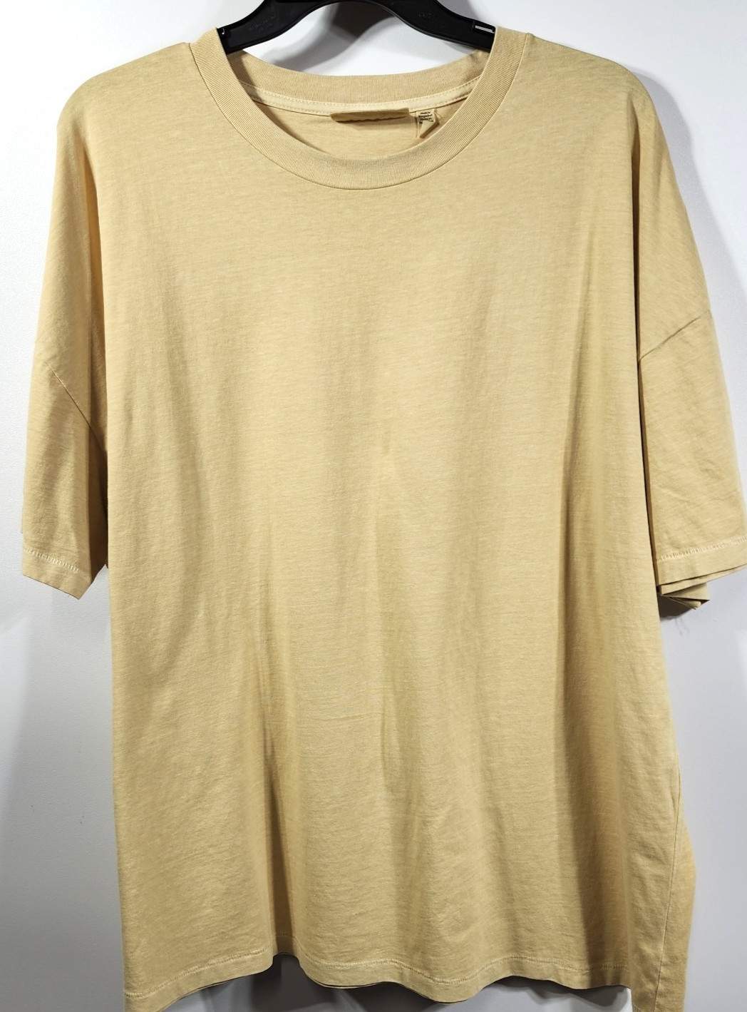 No Boundaries Men’s 2XL Cotton Oversize Tee Short Sleeve Yellow T-Shirt NEW