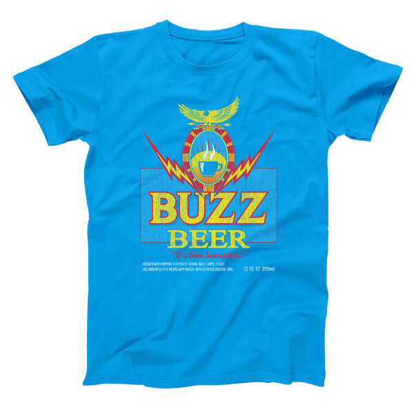 Buzz Beer Cleveland Funny Ohio Browns Cavs Indians Aqua Basic Men’s T-Shirt