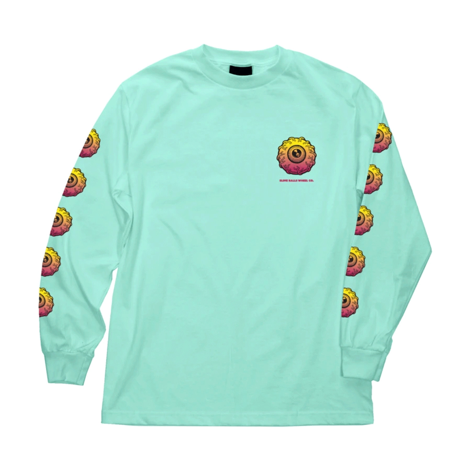 Slime Balls Skateboard Longsleeve Two Faced Celadon