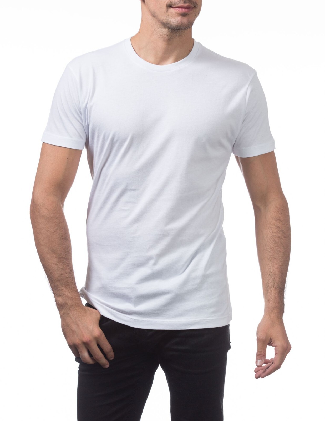 PRO CLUB MENS LIGHTWEIGHT T SHIRTS 5 X-Large BLK WHITE