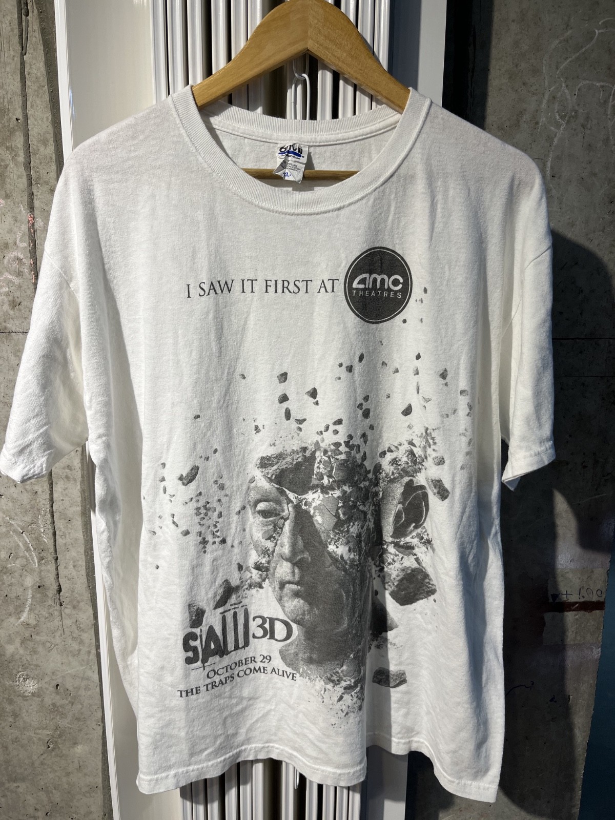 Vintage Saw 3D Movie Promo T-Shirt (2010) | AMC Theatres Horror Film Tee