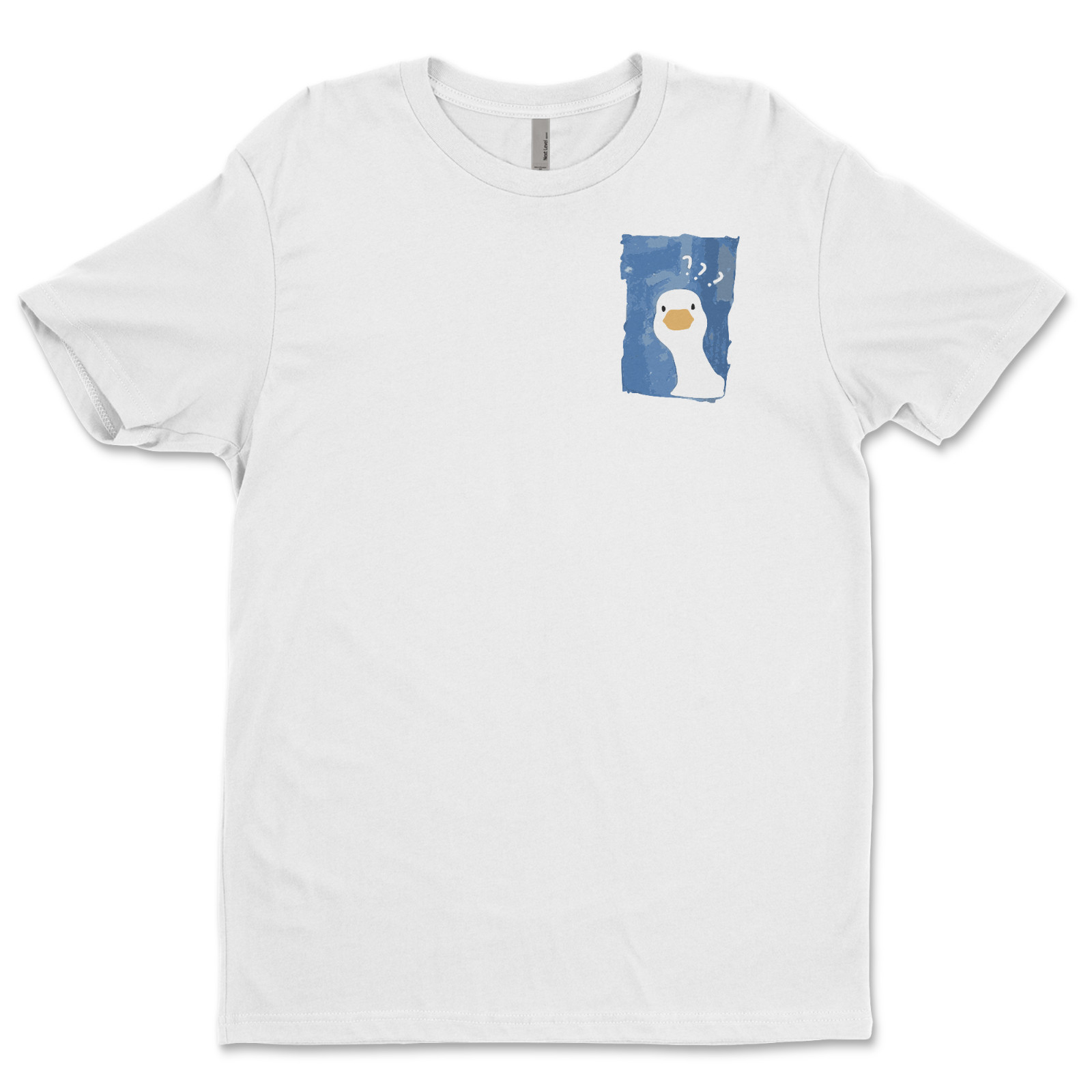 DTF Confused Duck/ Custom Unisex Soft Style T-Shirts, Next Level- Cotton