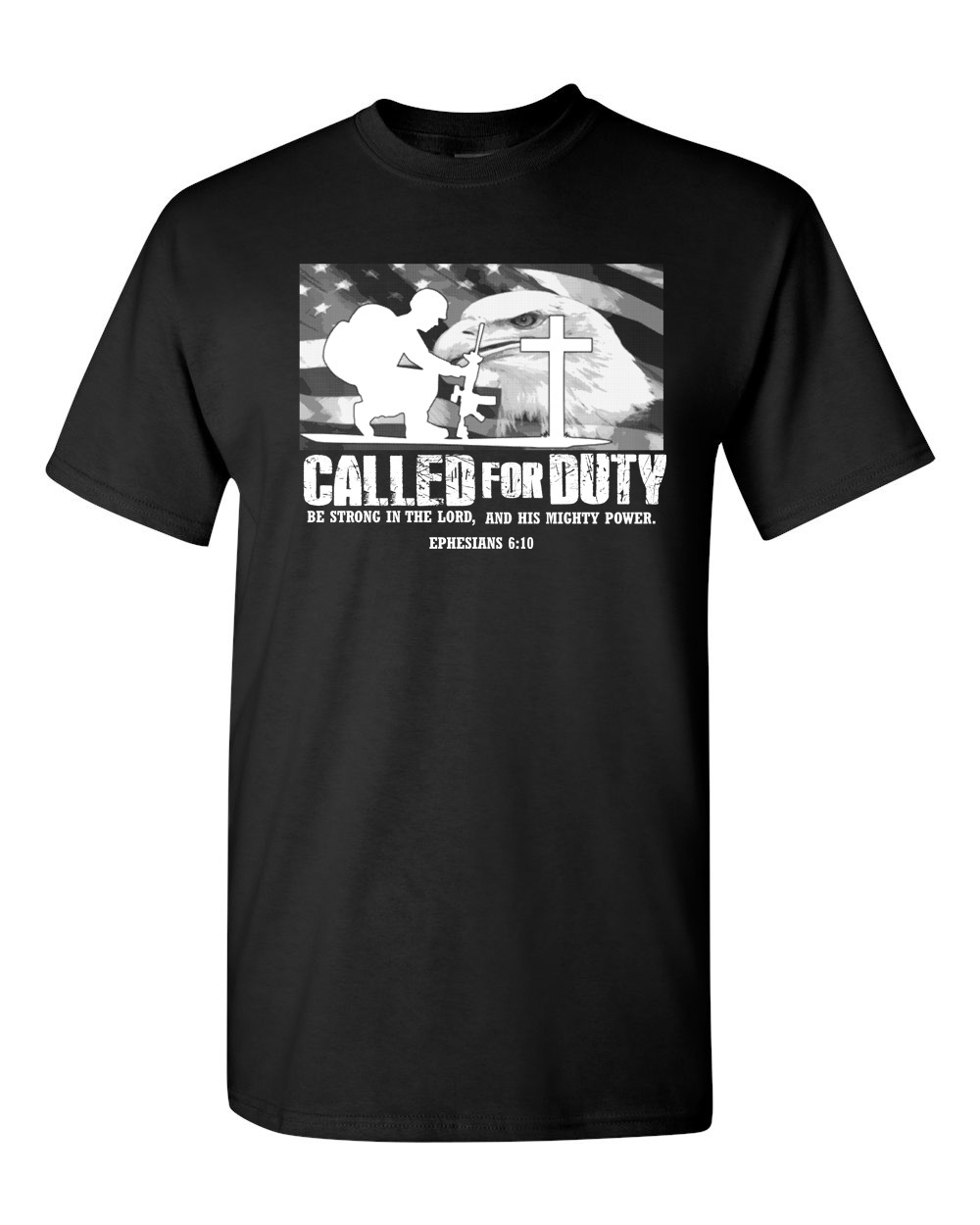 Religious Christian Soldier Cross Called For Duty Army Lord Men’s Tee Shirt 1390
