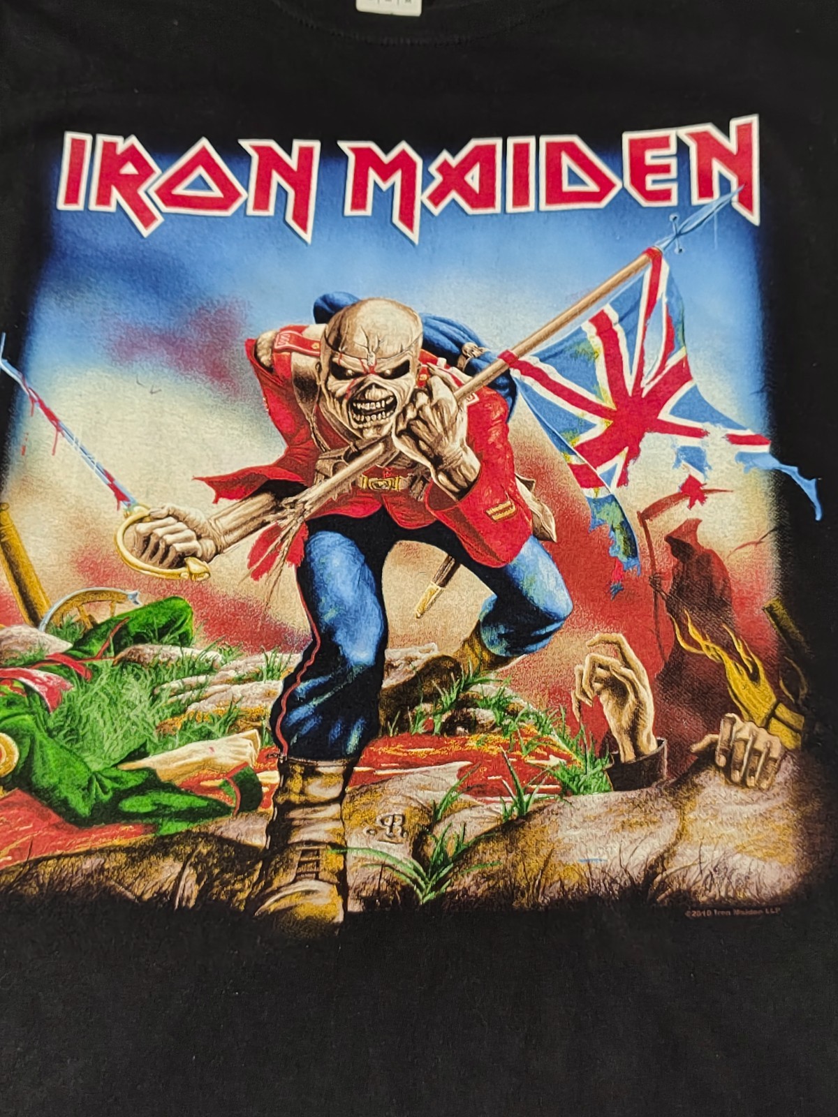 Iron Maiden The Trooper Black T-Shirt 2010 Vintage Rock Band Merch Size M
