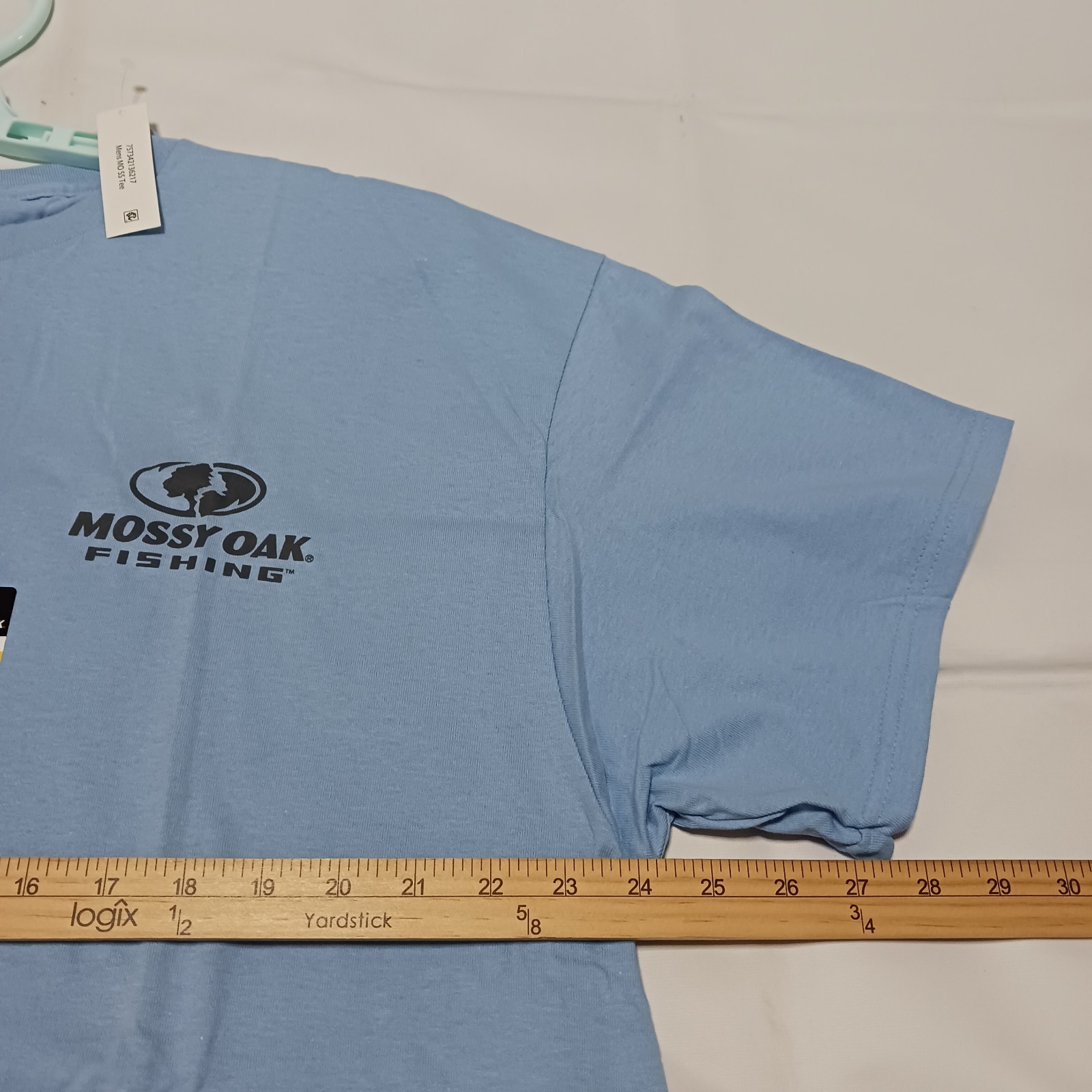Mossy Oak Men’s Fishing T-Shirt Outdoors Sportsman Lightblue 2XL 50-52 summer