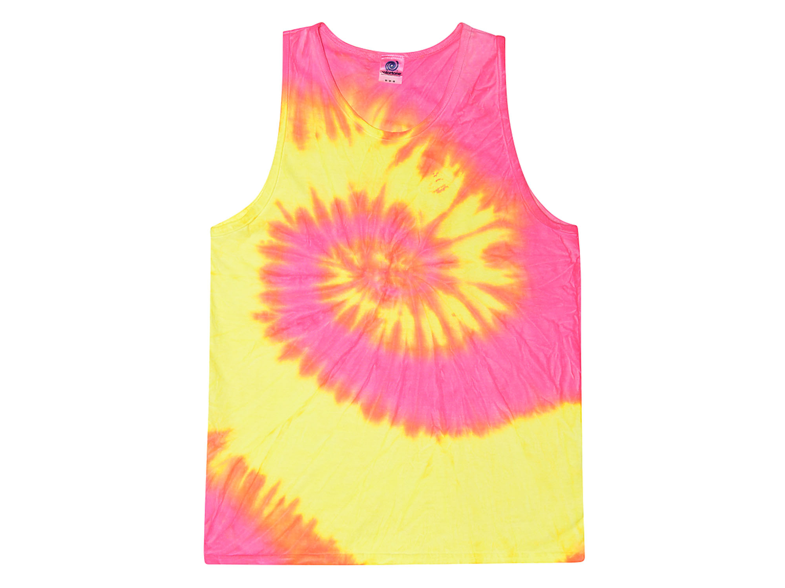 Multi-Color Tie Dye Tank Tops Sleeveless T-Shirts Adult XXL, 100% Cotton